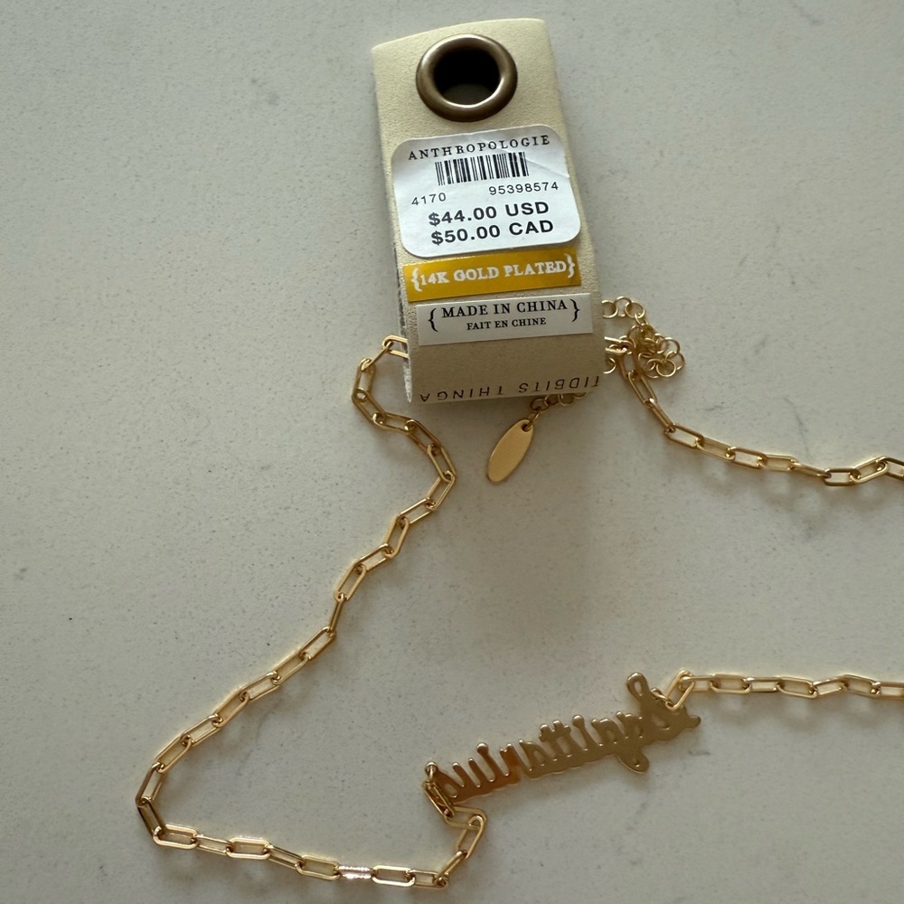 Anthropologie Sagittarius Zodiac Necklace - 14k Gold Plated - NWT - Picture 4 of 5